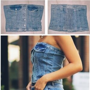 Effortless Edge: Project / Rep Nordstrom Denim Tube Top